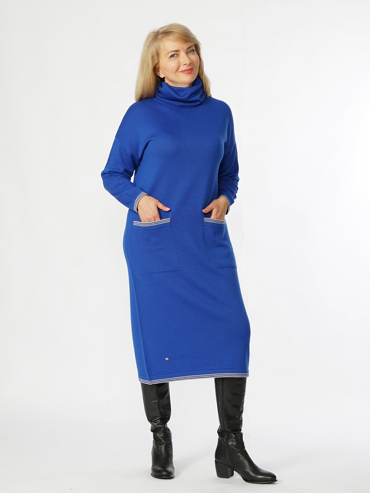 Платье женское М0166 королевский синий