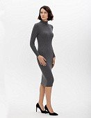 Платье женское М0122 темно-серый меланж