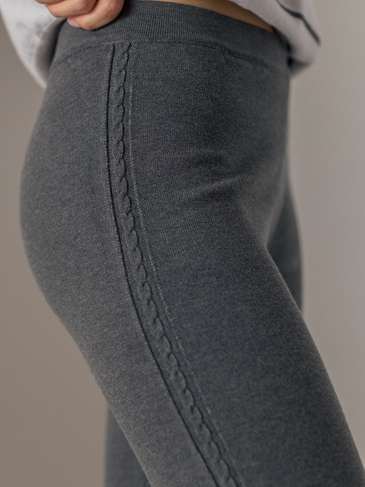 Костюм женский (джемпер+брюки) М0158 темно-серый меланж