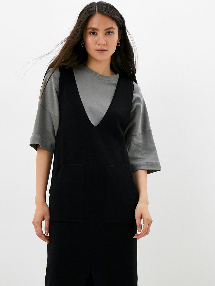 Платье-сарафан женское М0242 черный