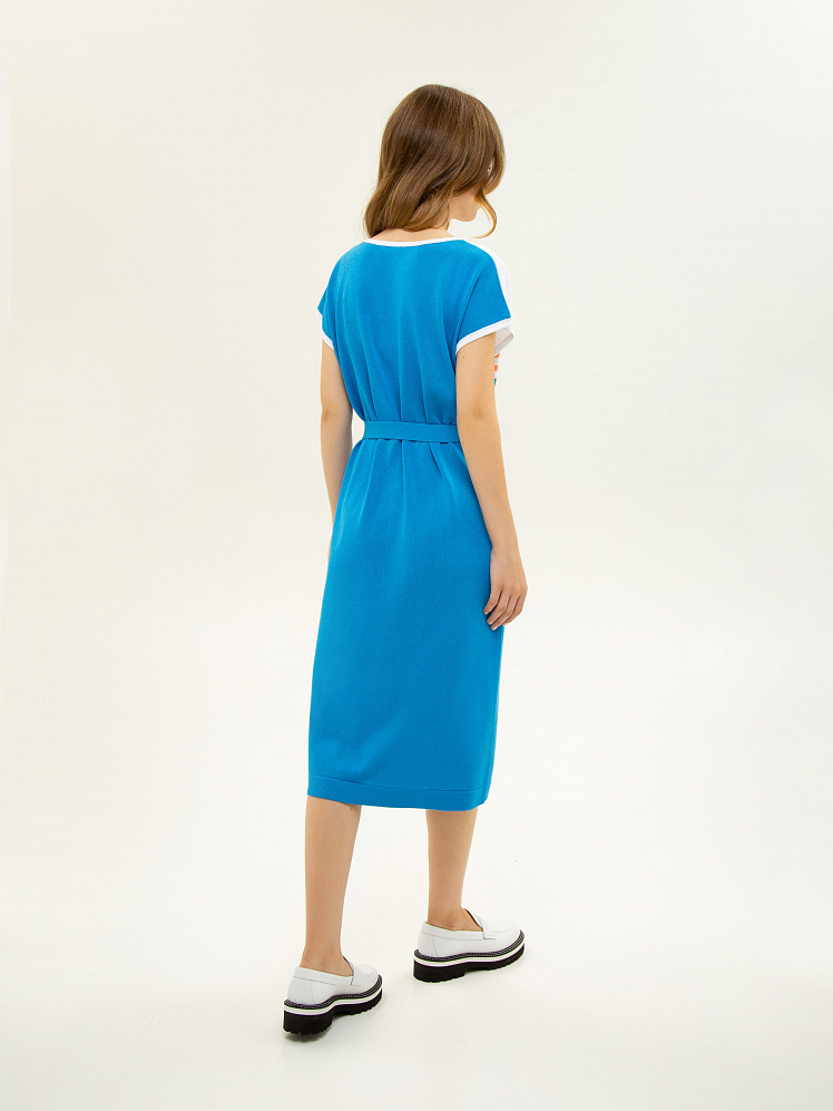 Платье женское М0460 ярко-голубой