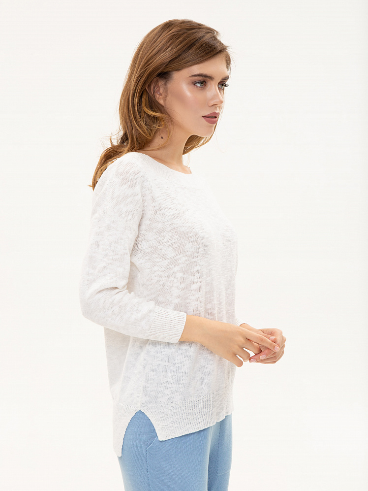 Пуловер женский М0470 молочный