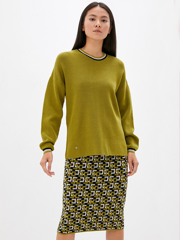 Костюм женский (джемпер+юбка) М0169 оливковый